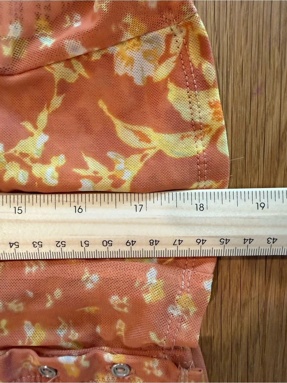 Free People Floral Sheer Mesh Tie Front Button Up Blouse Orange Yellow XS